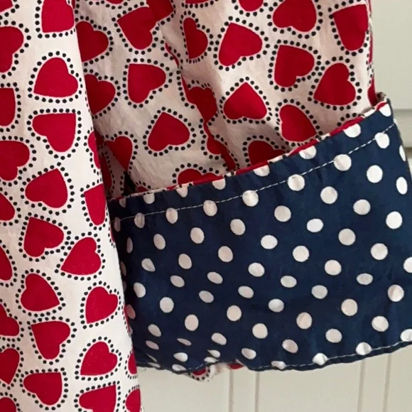 Talbots Patriotic Hearts button up shirt ❤️💙 - Picture 3 of 9